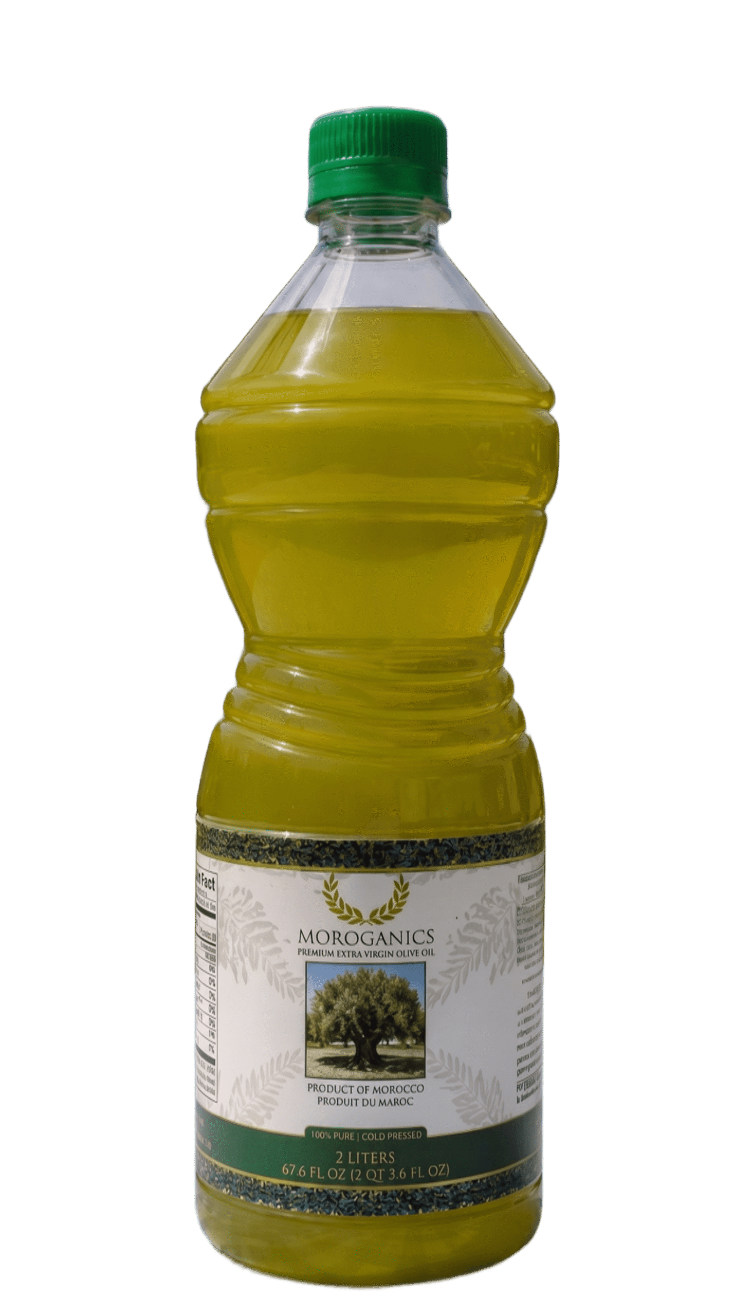 Moroganics 1 liter premium Moroccan virgin olive oil bottle